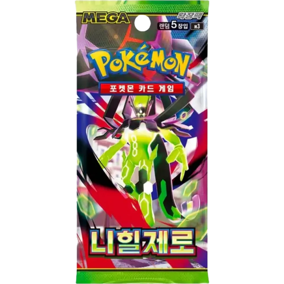 Pokémon Nihil Zero M3 Korean Booster Pack single pack artwork featuring Zygarde