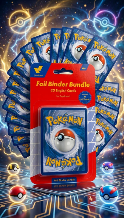 Vendimon Foil Binder Bundle - 20 English Foil TCG Pokémon Cards