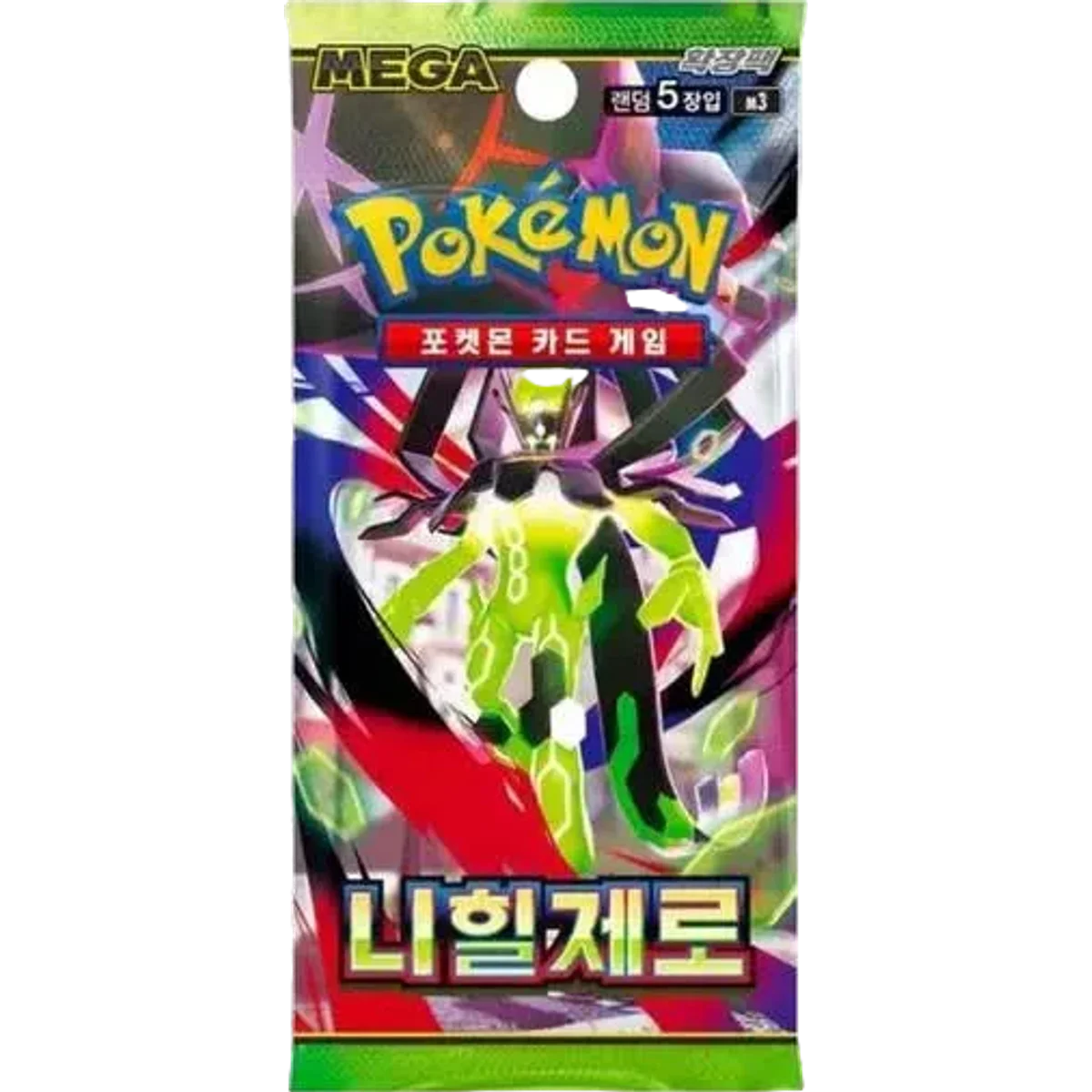 `Pokémon Nihil Zero M3 Korean Booster Pack single pack artwork featuring Mega Zygarde`