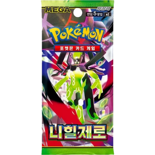 Pokémon Nihil Zero M3 Korean Booster Pack single pack artwork featuring Zygarde
